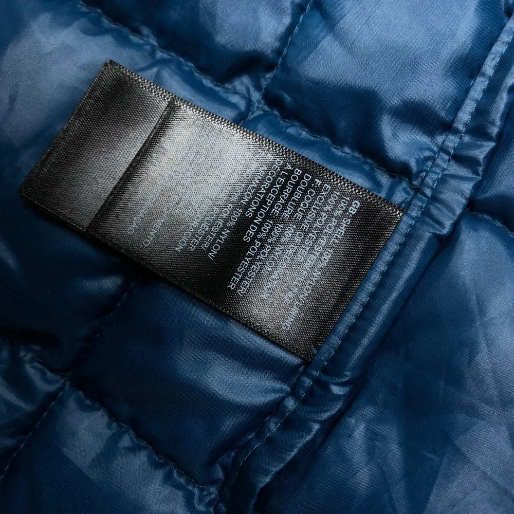 The North Face ThermoBall Eco Vest Mens Large Blue Quilted Puffer Zip NF0A3Y3N